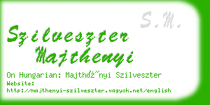 szilveszter majthenyi business card